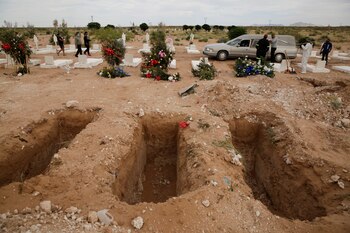 Un cementerio en Ciudad Juárez