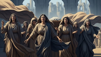 Surgieron en el Antiguo Egipto y cruzaron civilizaciones: la historia de las plañideras, las mujeres que lloraban por dinero en los funerales