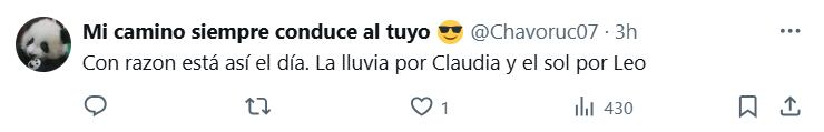 usuarios comentaron sobre el cumpleaños de Sheinbaum y Messi. (Captura de pantalla, X)