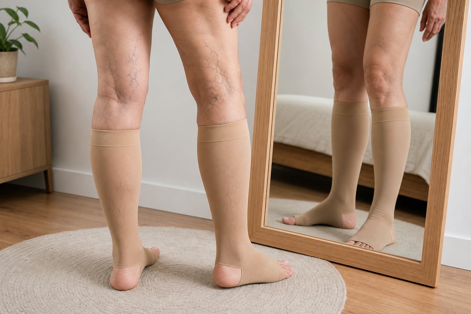 Las medias de compresión estimulan la circulación en las piernas y disminuyen molestias como la picazón o el dolor (Imagen Ilustrativa Infobae)