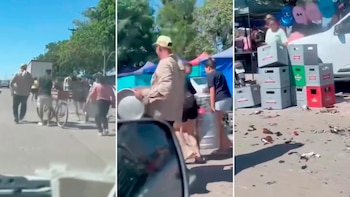 Volcó un camión de cervezas