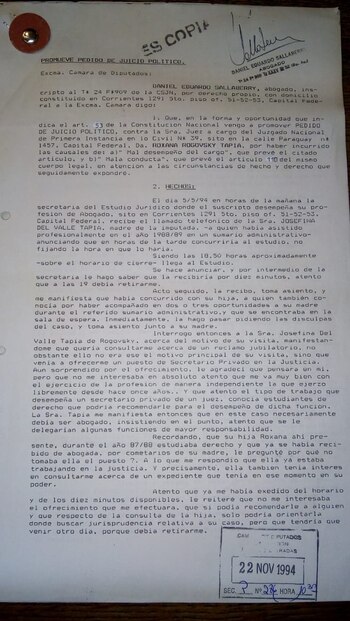 El texto de la denuncia