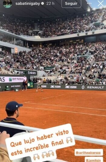 Gabriela Sabatini dejó en claro