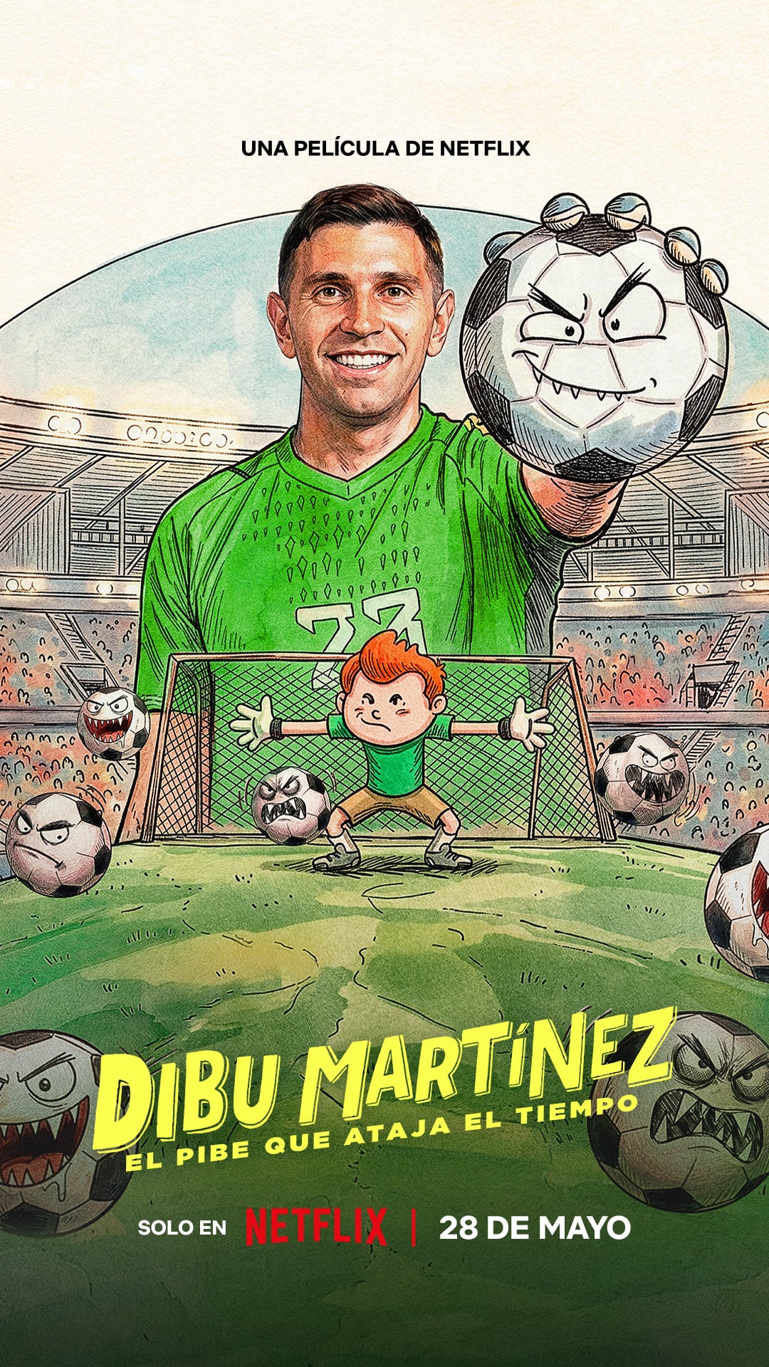 Paulo Londra y Eladio Carrión musicalizan con “1%” los créditos finales de “Dibu Martínez: El pibe que ataja el tiempo”, el documental de Netflix sobre Emiliano Martínez (Netflix)
