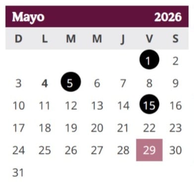 El 15 de mayo no hay clases en preescolar, primaria y secundaria, conforme al calendario escolar 2025-2026. (SEP)