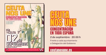 El cartel de la movilización bajo el lema 'Por Ceuta'. (Europa Press)