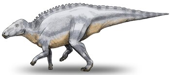 Los dinosaurios, como el Telmatosaurus,