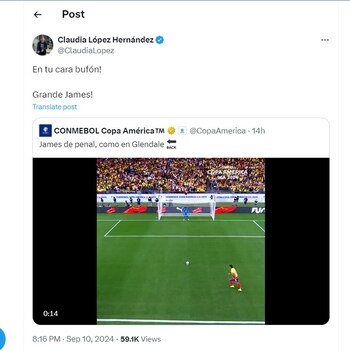 Claudia López aprovechó gol