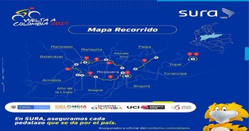 Mapa del trayecto de la