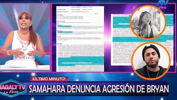 Magaly Medina expone detalles de fuerte denuncia de Samahara Lobatón contra Bryan Torres: “Comenzó a patear la puerta”