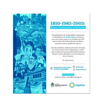 La convocatoria oficial al acto