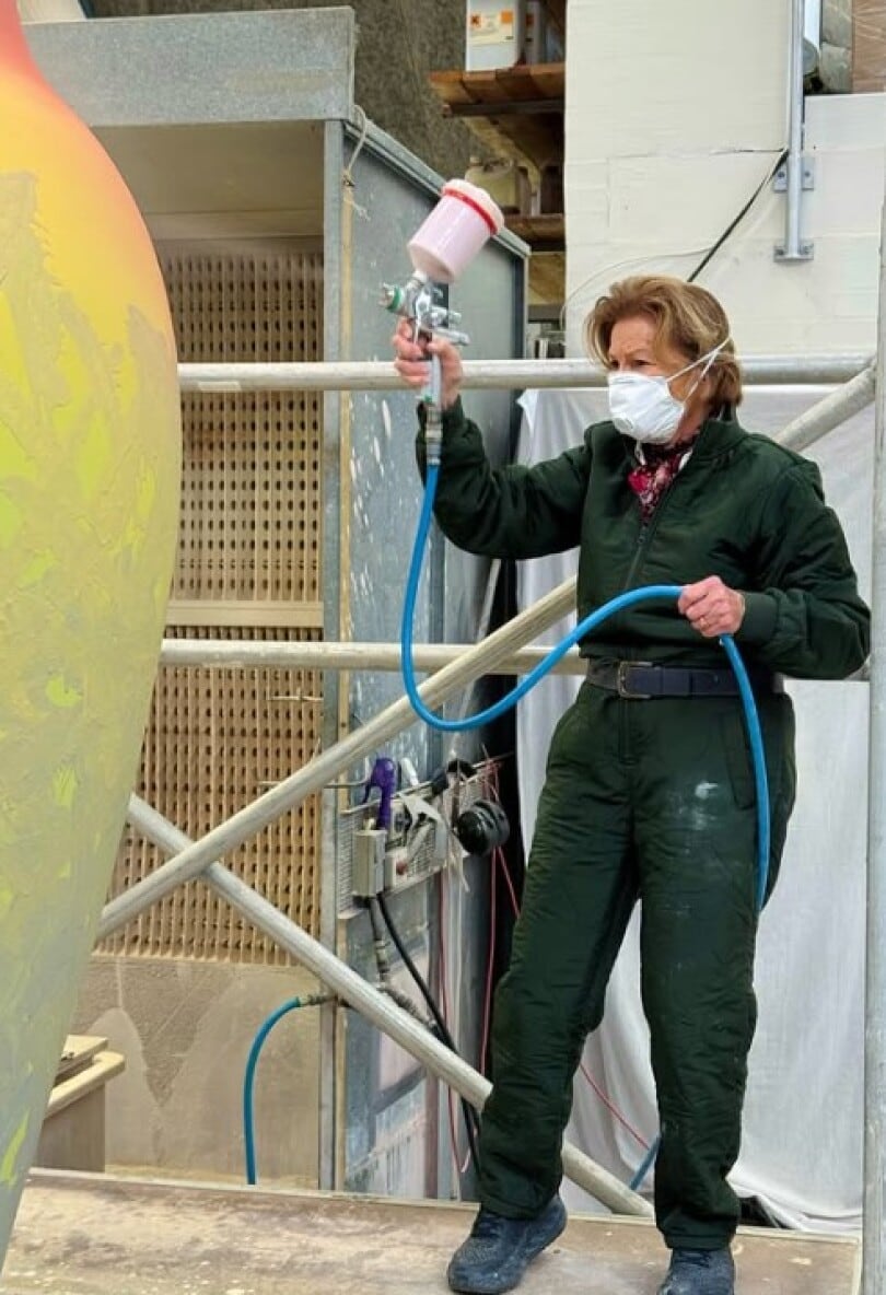 Sonia de Noruega sigue pintando. (Casa Real Noruega)
