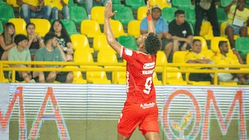 Daniel Valencia marcó el gol del empate de América de Cali en Cartagena y que fue suficiente para superar en el global al auriverde - crédito América de Cali