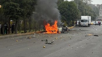 Explosión de pirotecnia dentro de