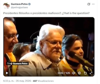 Gustavo Petro publicó dos veces en menos de 48 horas una grabación de 2010 en la que Carlos Gaviria Diaz pidió votar por él - crédito @petrogustavo/X