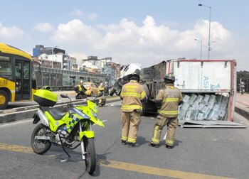 Así quedó el camión que