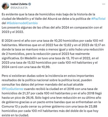 La senadora aseguró que no