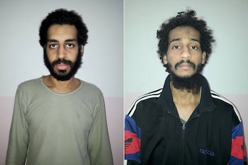 Una combinación de fotos muestra a Alexanda Kotey y Shafee Elsheikh, en estas imágenes sin fecha en Amouda, Siria, publicadas el 9 de febrero de 2018. (REUTERS / Foto de archivo)