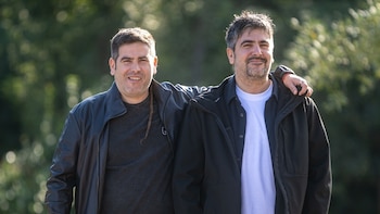 Los Estopa durante el encuentro