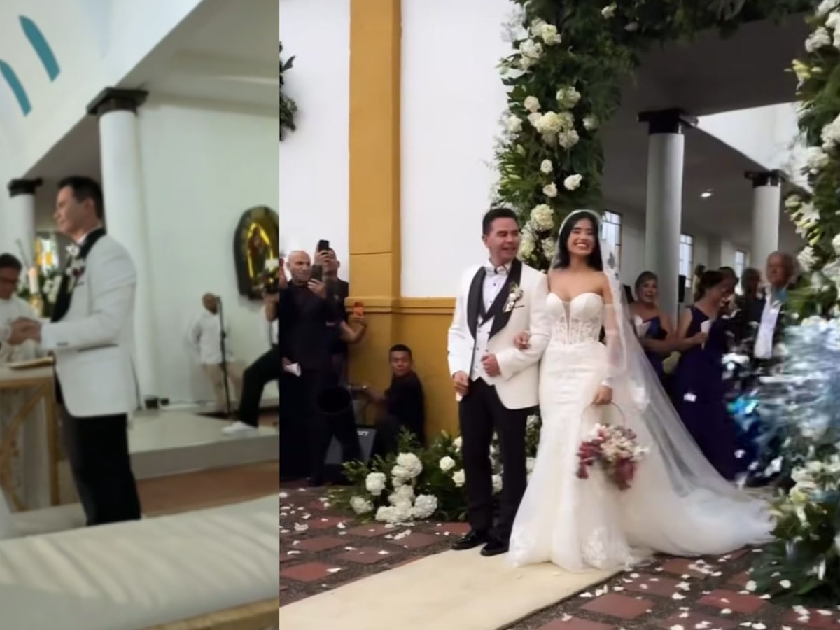 Video · Estas son las primeras imágenes de la boda de Jhonny Rivera y Jenny López - Infobae
