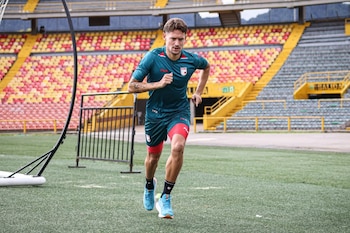 Joaquín Sosa fue el refuerzo de más renombre de Independiente Santa Fe- crédito @SantaFe/X