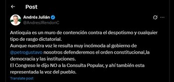 Andrés Rendón también rechazó el