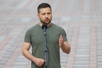 El presidente de Ucrania, Volodimir Zelensky, en Kiev, Ucrania, el 9 de septiembre de 2022. REUTERS/Valentyn Ogirenko