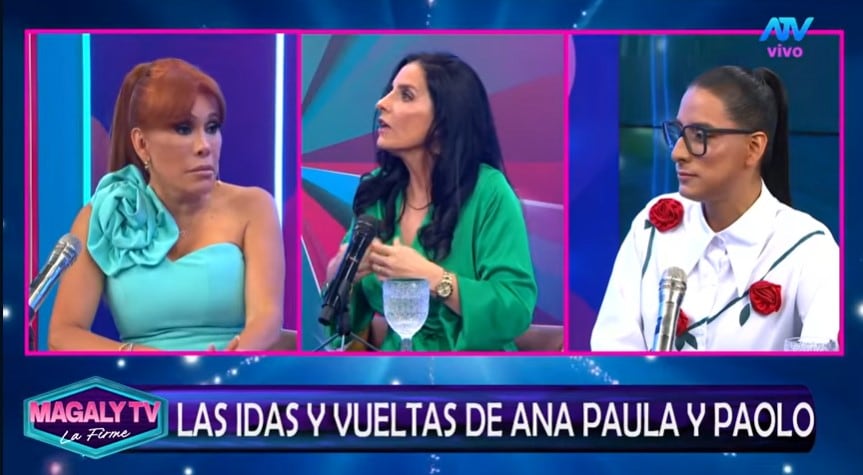 Magaly Medina analiza la relación de Ana Paula Consorte y Paolo Guerrero junto a sus invitadas durante la emisión del programa Magaly TV La Firme.