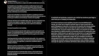 Gustavo Petro criticó la subida de la tasa de interés y acusó a la junta del Banco de la República de estar dominada por el ‘uribismo acrecentado por técnicas de maquillaje - crédito Gustavo Petro/X