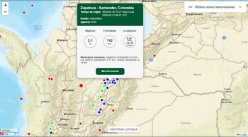 Sismo en Zapatoca, Santander -