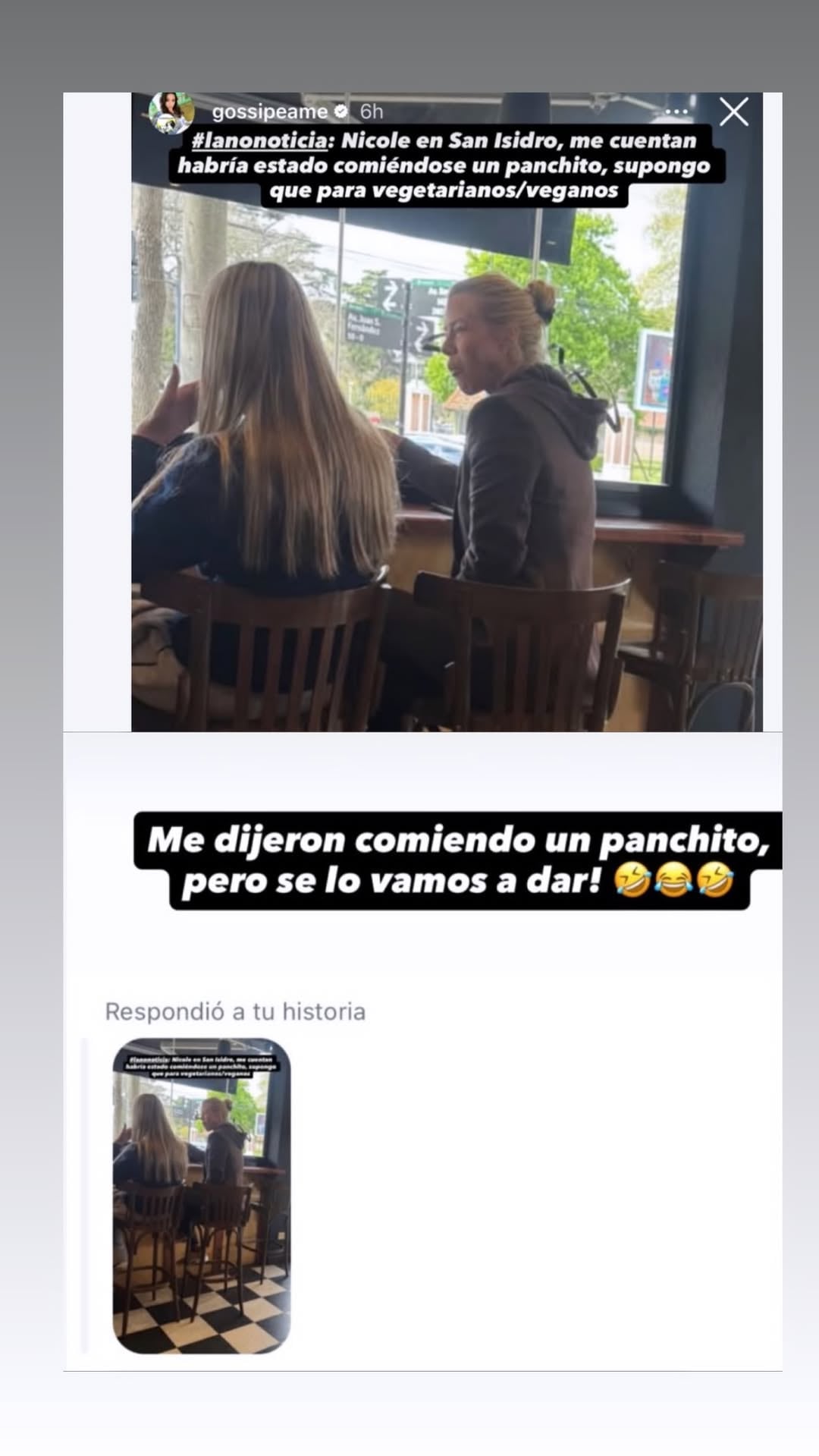 La foto de Nicole comiendo con su hija que generó el descargo de la modelo