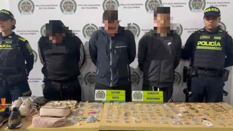 El operativo de captura ocurrió luego del robo a una vivienda ubicada en el municipio de Envigado - crédito Policía