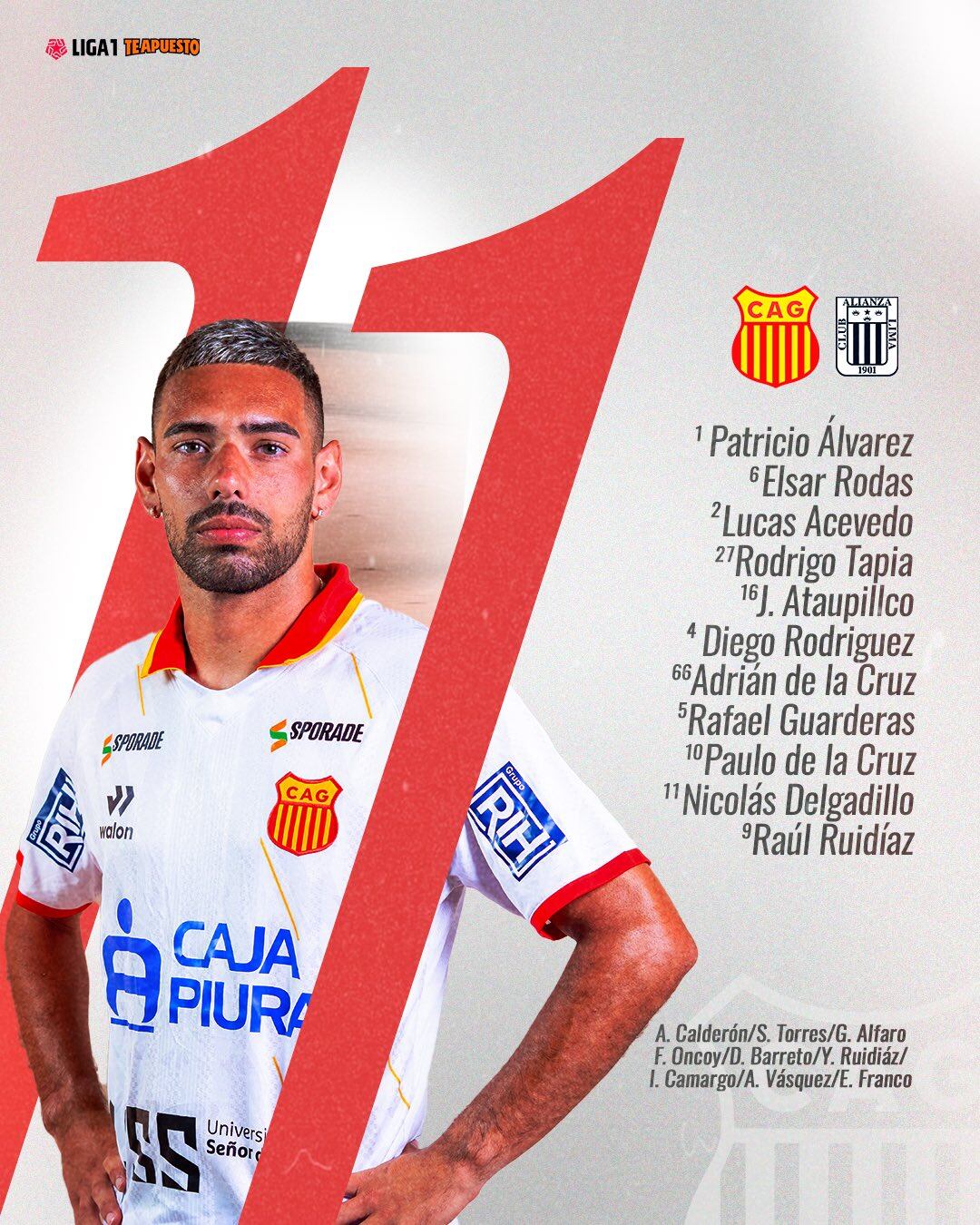 Once de Atlético Grau para el duelo ante Alianza Lima.
