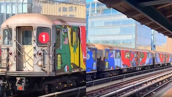 Vagones ploteados con las 48 banderas del Mundial 2026 ya recorren el metro de Nueva York