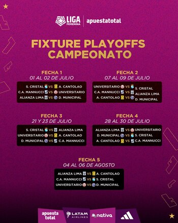 Conoce el fixture de los