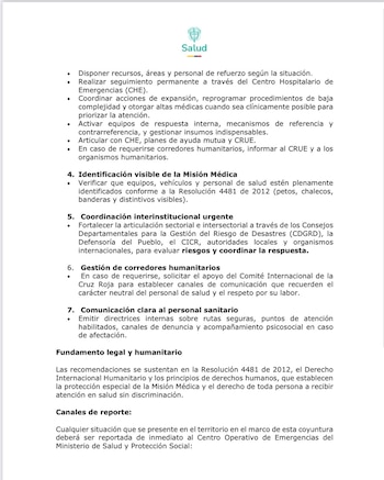 Las orientaciones expuestas por la