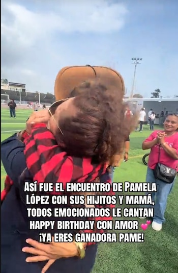 Pamela López se reencuentra con sus hijos y estalla en llanto por especial gesto previo a su cumpleaños. Captura: TikTok.