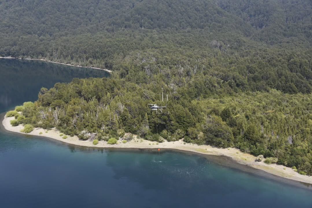 Los helicópteros con helibalde en acción