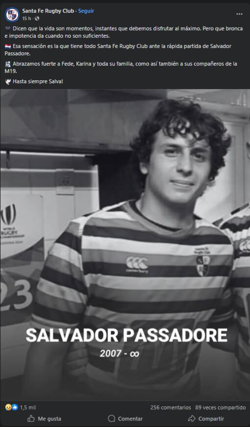 El comunicado de Santa Fe Rugby Club