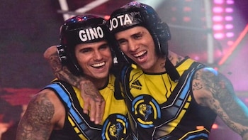 Jota Benz y Gino Assereto han trabajado juntos en 'Esto es Guerra'. El primero en llegar al reality de competencia fue el 'Tiburón'. (América TV)
