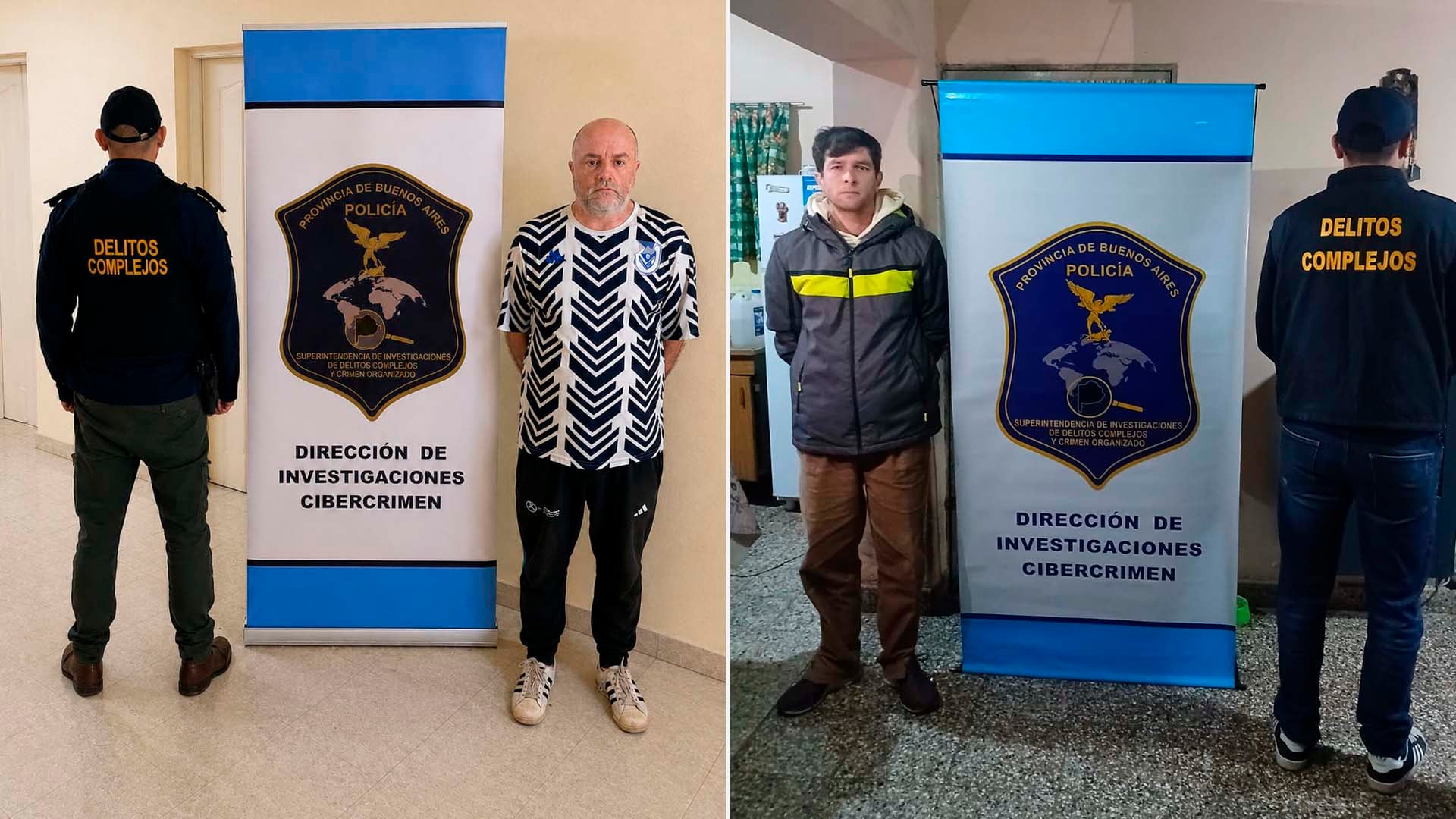 Los detenidos: Gustavo Aníbal Bautista (52), quien trabajaba como profesor de Geografía en escuelas secundarias de Ituzaingó y Morón; y Martín Eduardo Diez (41), empleado del Ministerio de Salud de la Nación