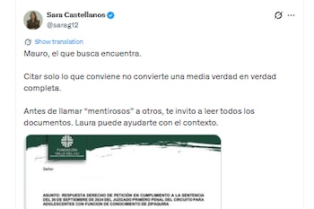 Sara Castellanos recordó que la Fundación Valle de Lili reconoció hacer tratamientos de reafirmación de género en menores de edad - crédito @sarag12/X
