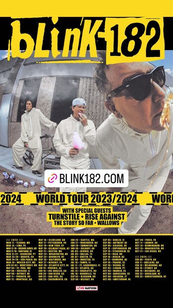 Blink-182 anunció tour mundial. (Instagram)