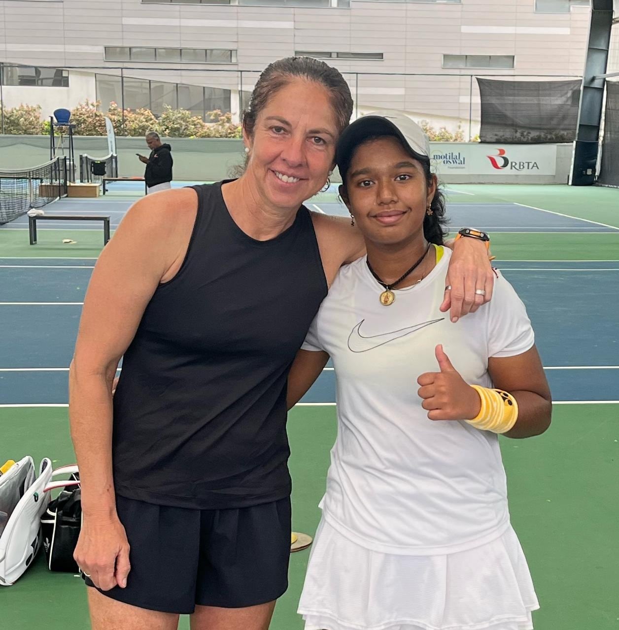 María José Gaidano trabaja en un centro de entrenamiento en Bangalore, India