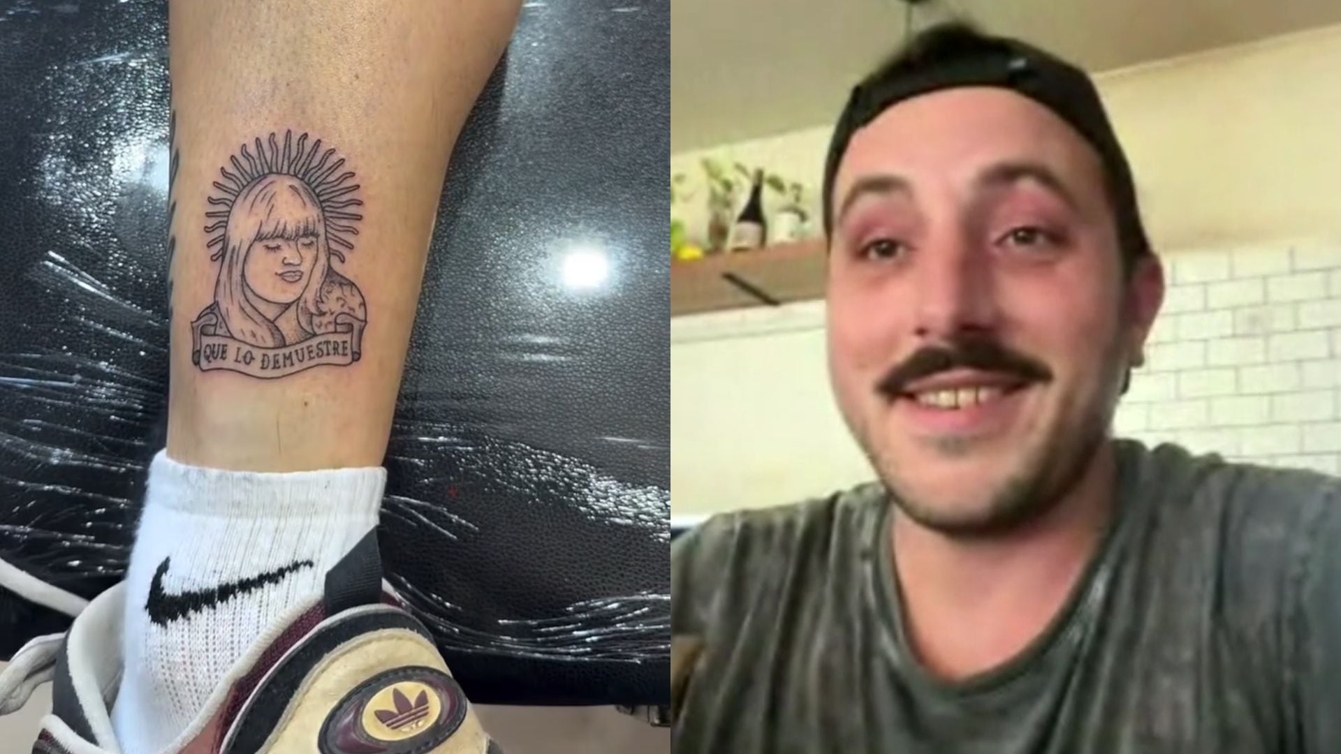 El tatuaje de Morena Rial con la frase “que lo demuestre” se volvió viral después del partido de Argentina e Inglaterra (Captura de video)