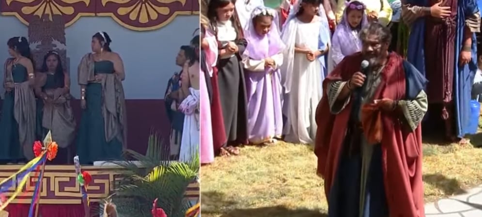 Mientras Judas reparte las 30 monedas que recibió, Jesús espera su sentencia.
(Captura de pantalla)