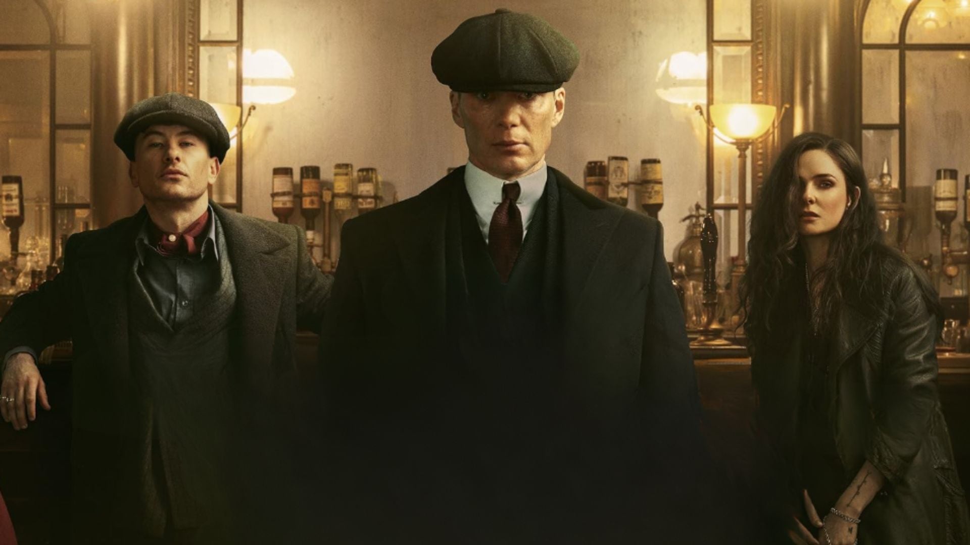 De izquierda a derecha: Barry Keoghan, Cillian Murphy y Rebecca Ferguson en