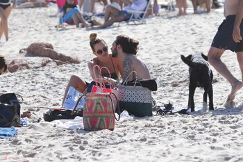 La pareja disfruta de sus