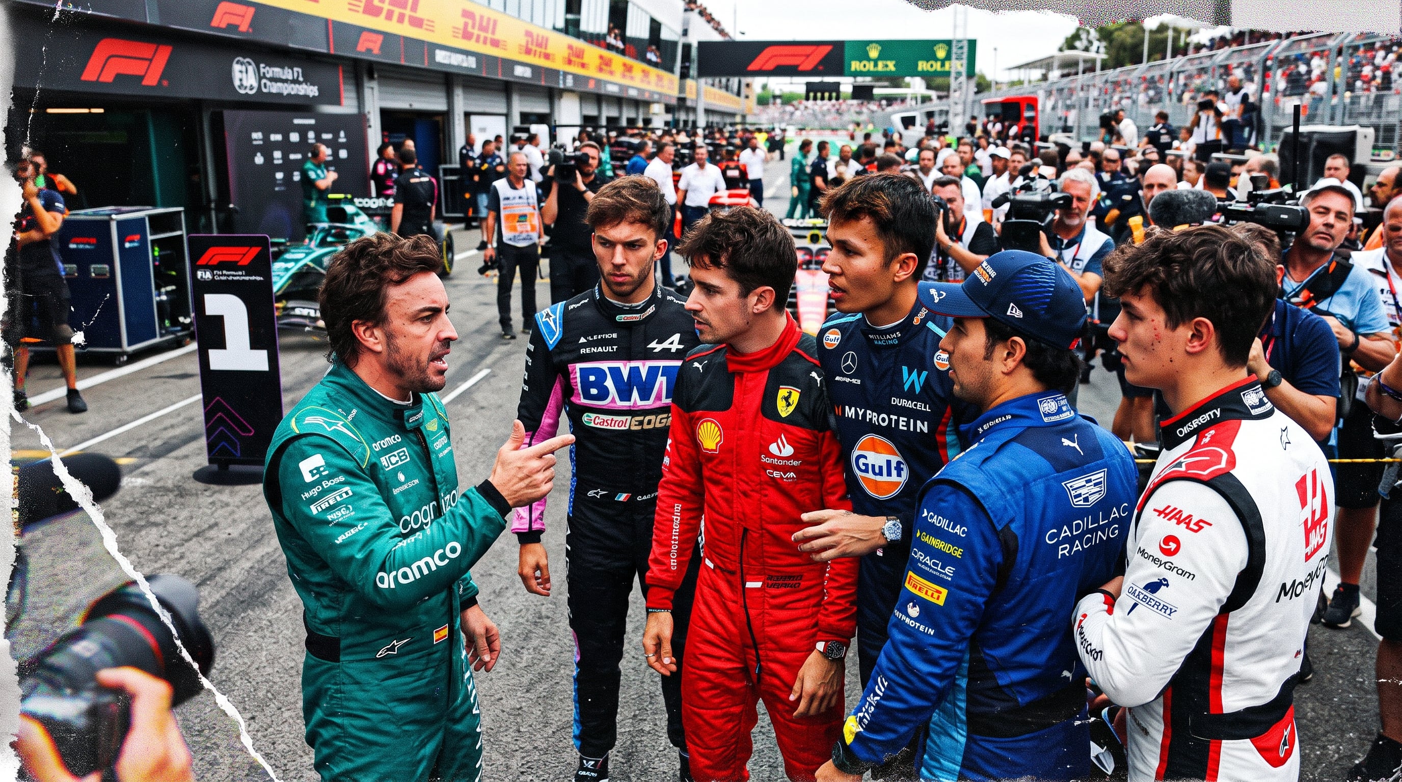 Fernando Alonso lanzó una dura crítica y Varios pilotos de Fórmula 1, entre ellos Alex Albon, Charles Leclerc, Checo Pérez, Pierre Gasly y Oliver Bearman salieron al cruce (Imagen Ilustrativa Infobae)
