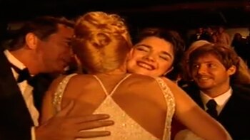 El abrazo con Araceli González,